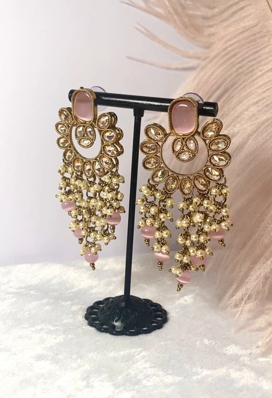 Pink Crystal Earrings