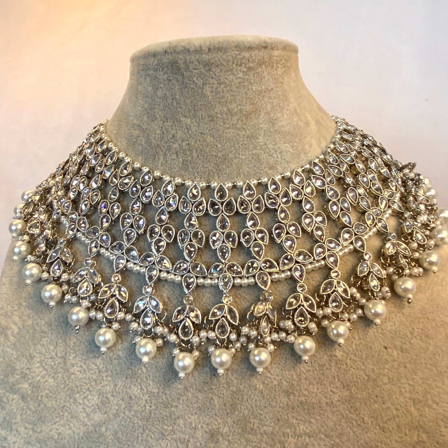 Silver Bridal Necklace