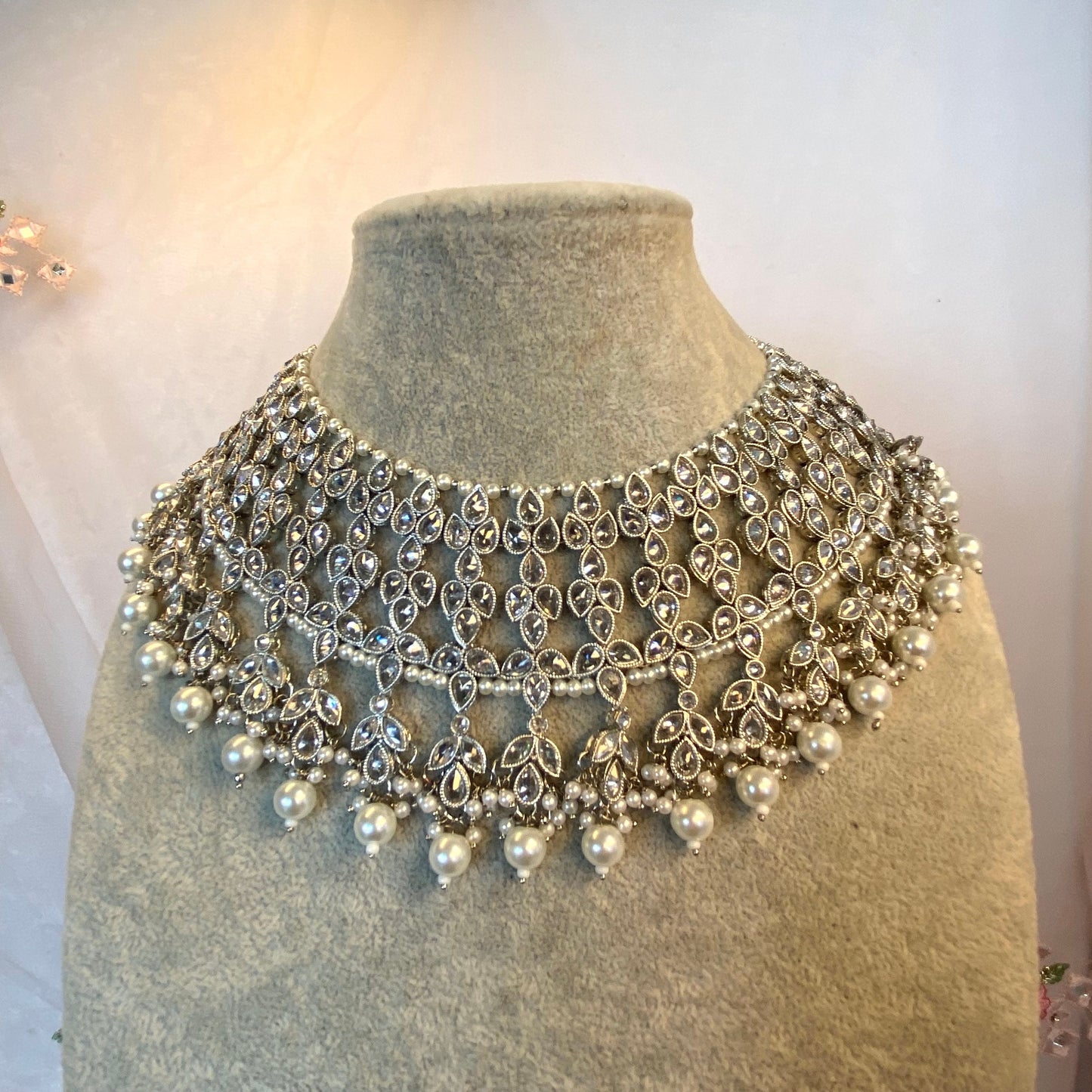 Silver Bridal Necklace