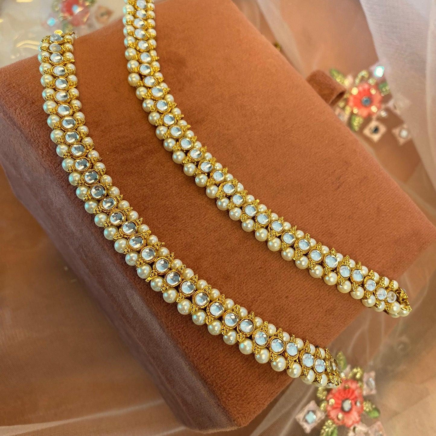 Faux Kundan Anklet