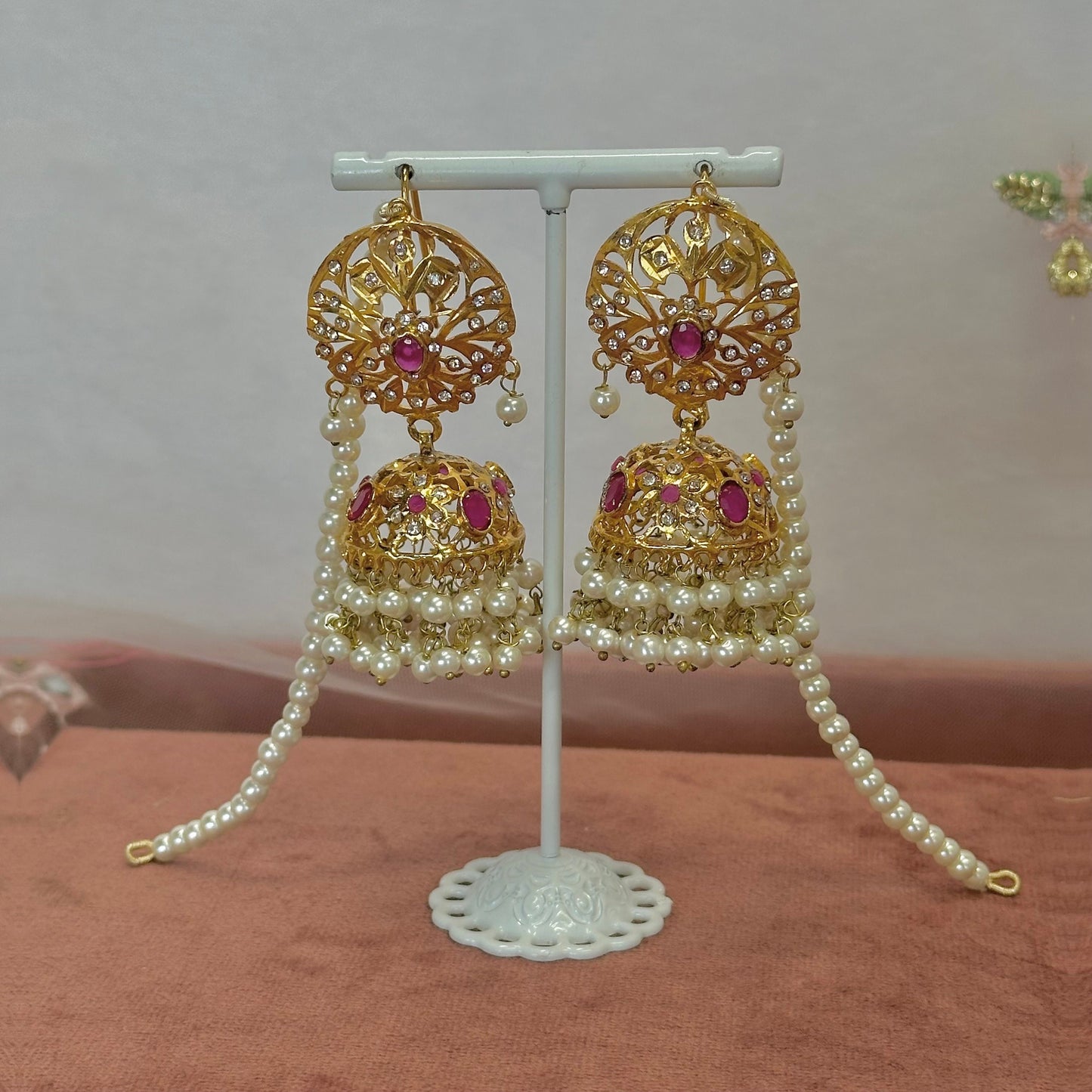 Bright Gold Bridal Full Set - Ruby (Slightly Faulty)