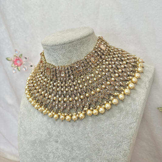 Champagne Bridal Choker/ Unique Style/ Indian/ Pakistani/Fashion Jewellery/ Gift for Women