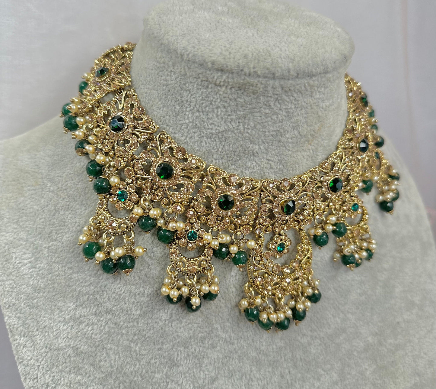 Green Bridal Necklace