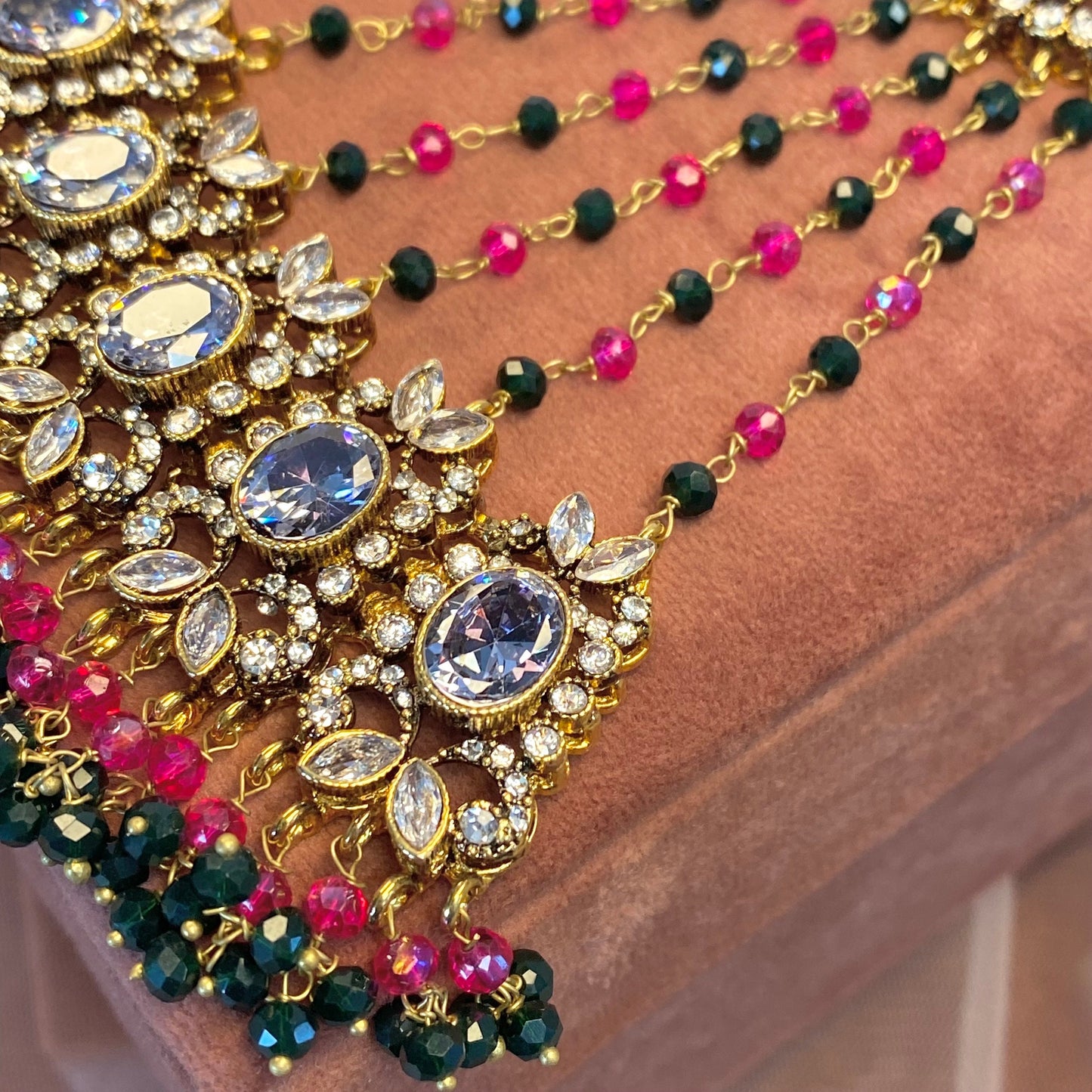 Mulitcolour/Mehendi Jhumar (Side Head Piece)/ Passa/ Indian/ Pakistani Style/Headpieces