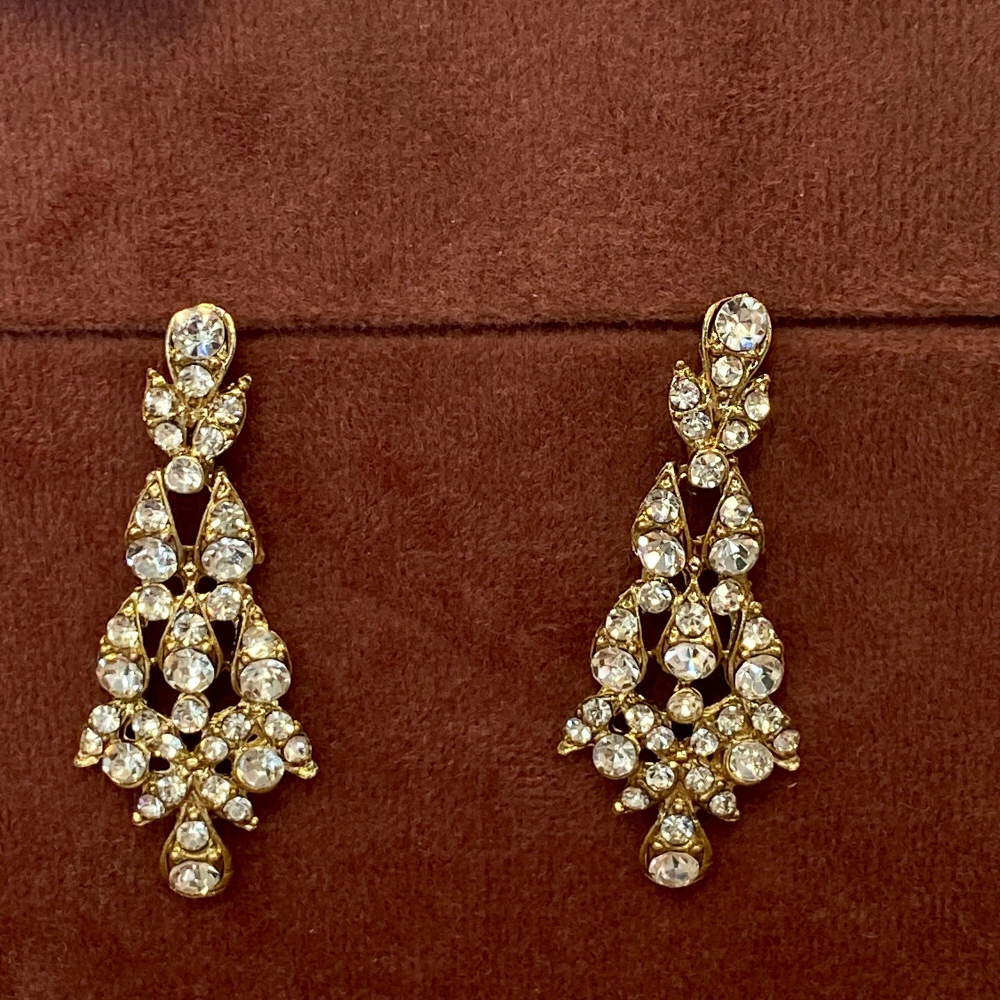 Stunning Necklace Set - Antique Gold and Silver/ Clear/ Reception/ Wedding/ Civil/Simple Set