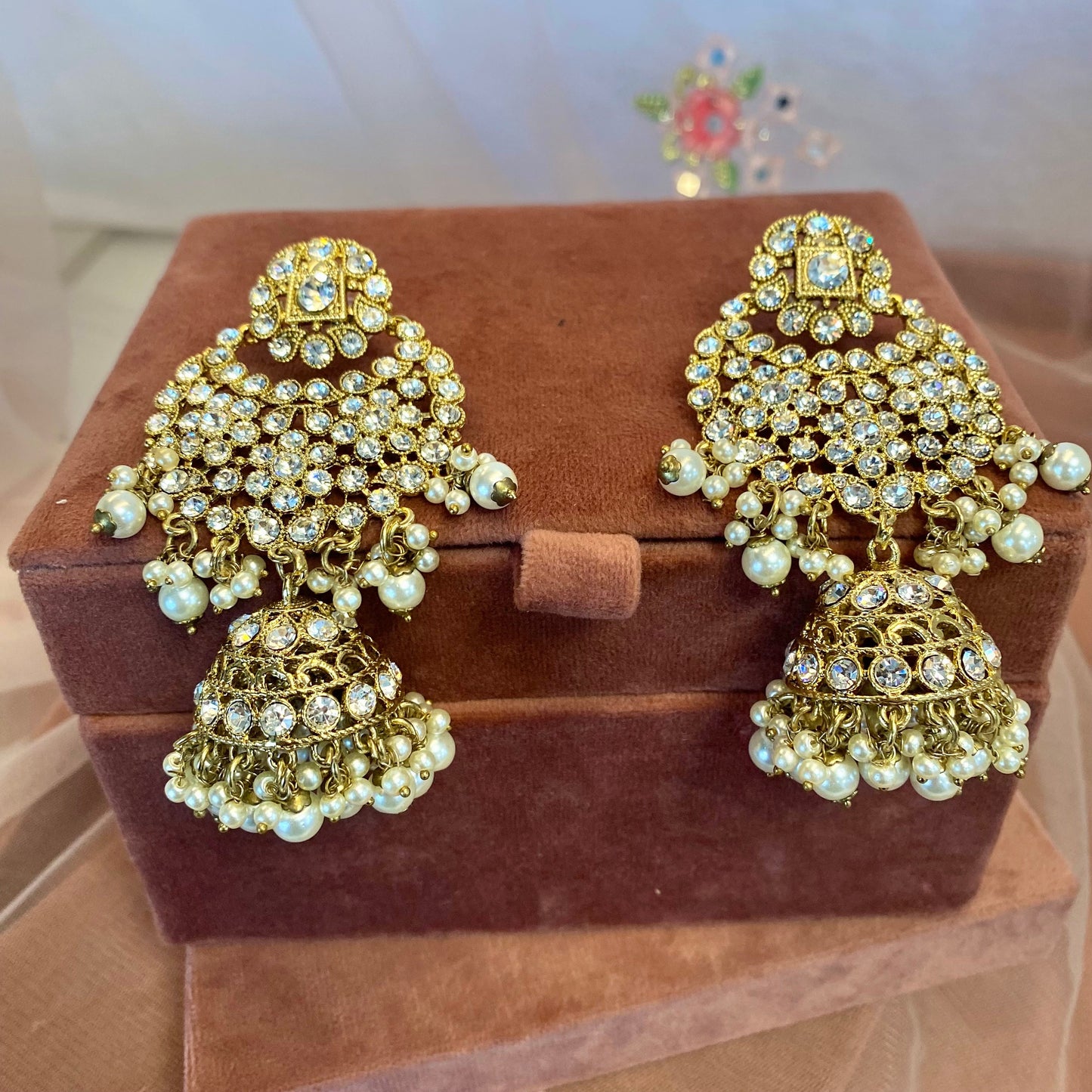 Large Earring with Jhumka