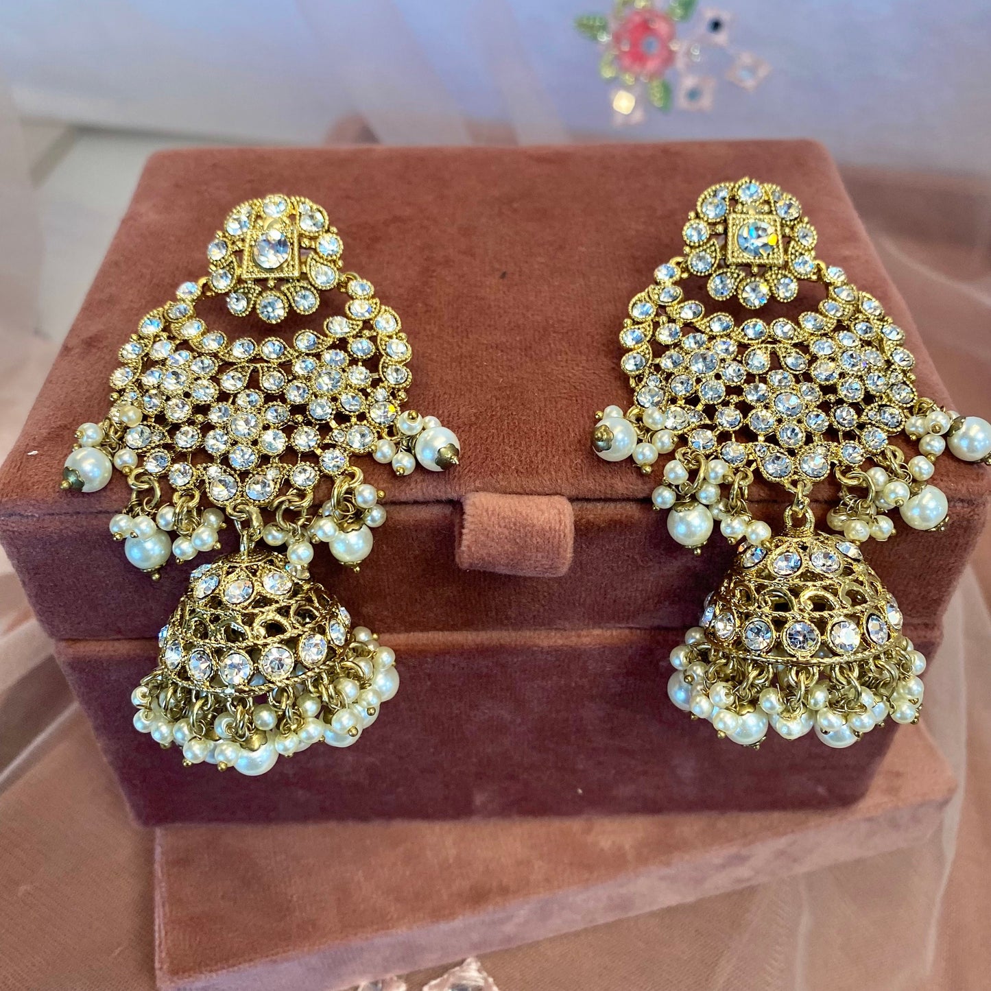 Large Earring with Jhumka