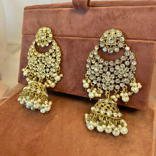 Large Earring with Jhumka