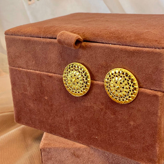 Bright Gold Earring Tops/ Fashion Jewellery/ Gift for Women/Indian/Pakistani style