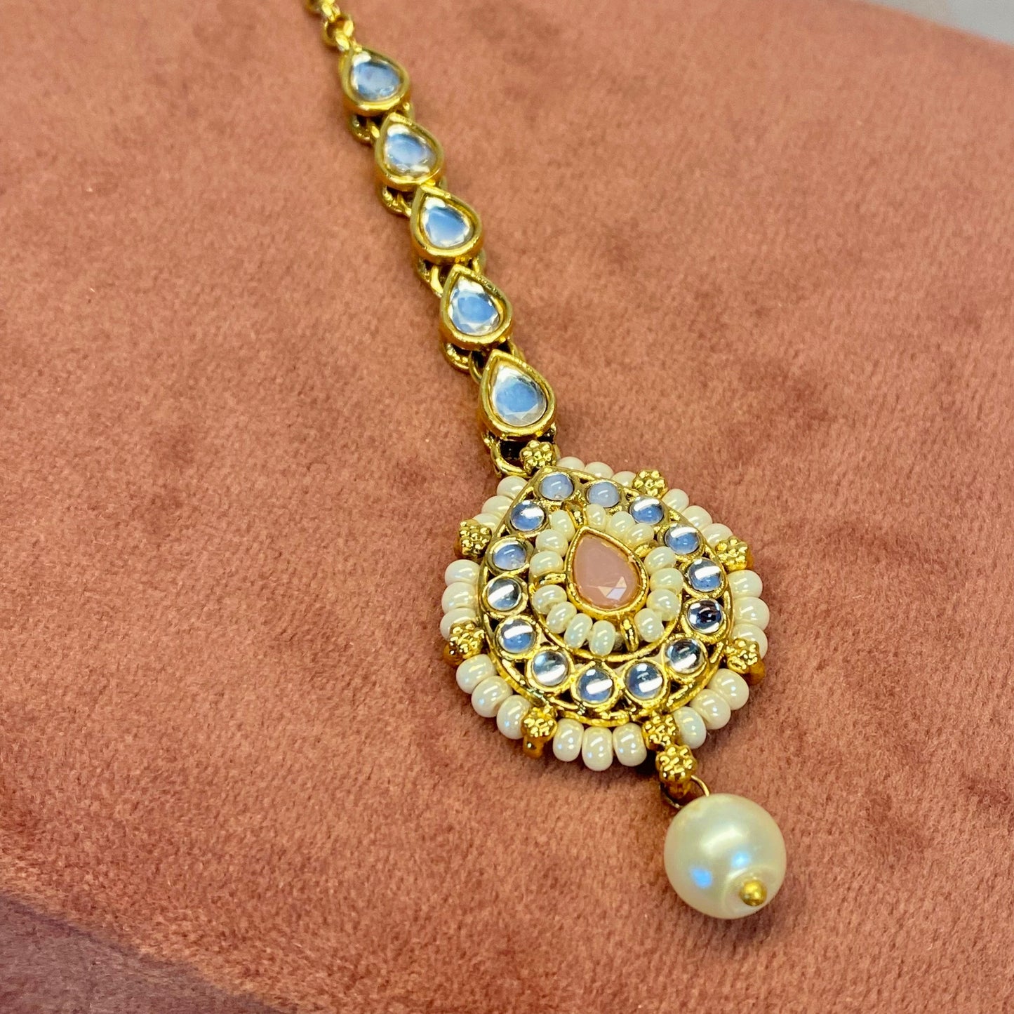 Faux Kundan Tikka/ Tikli/ Indian/ Pakistani Fashion Jewellery/Maang Tikkas