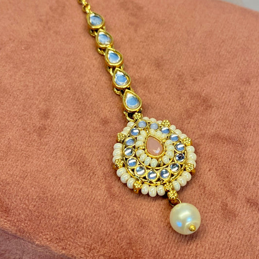 Faux Kundan Tikka/ Tikli/ Indian/ Pakistani Fashion Jewellery/Maang Tikkas