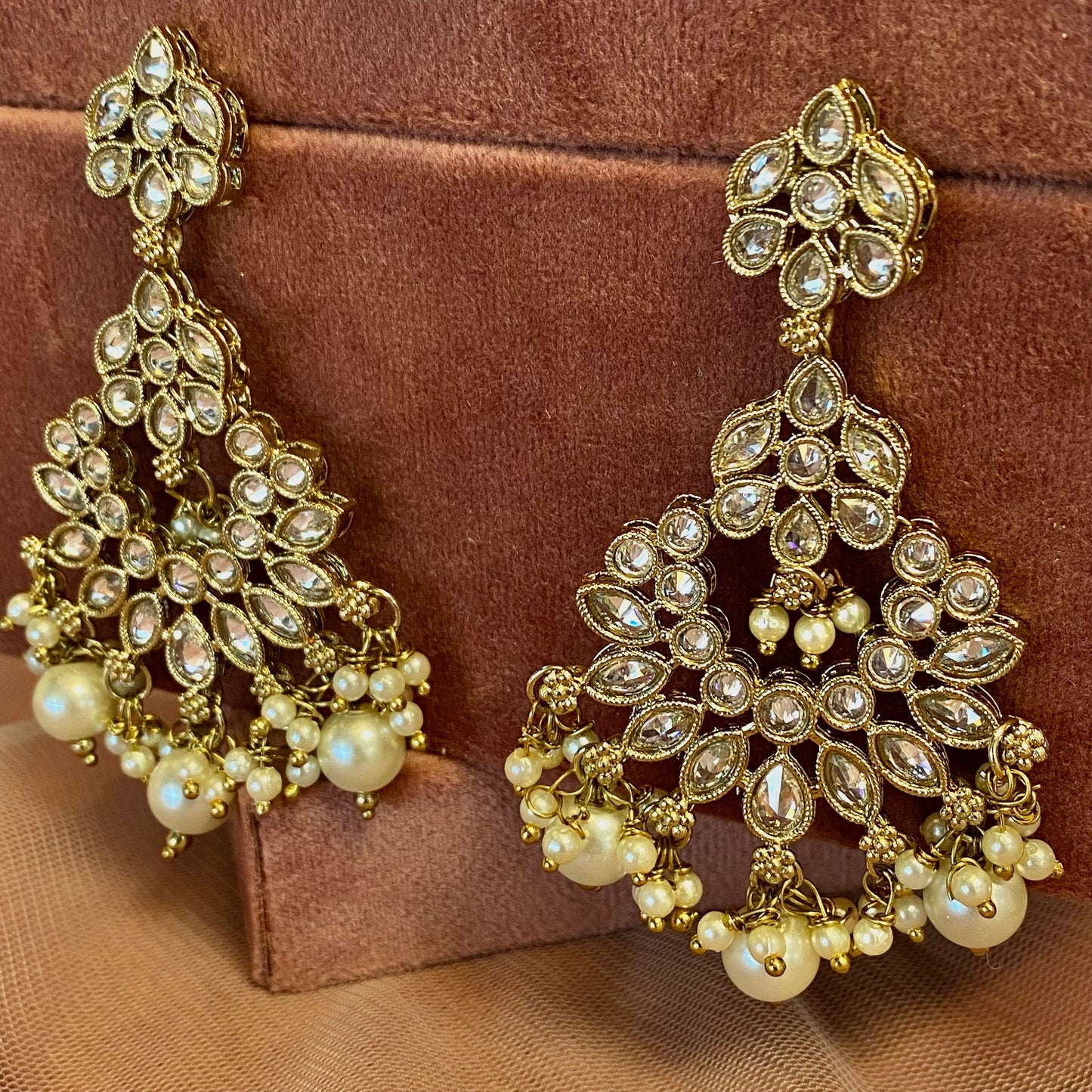 Large Earring - Clear/ Fashion Jewellery/ Gift for Women/Indian/Pakistani style