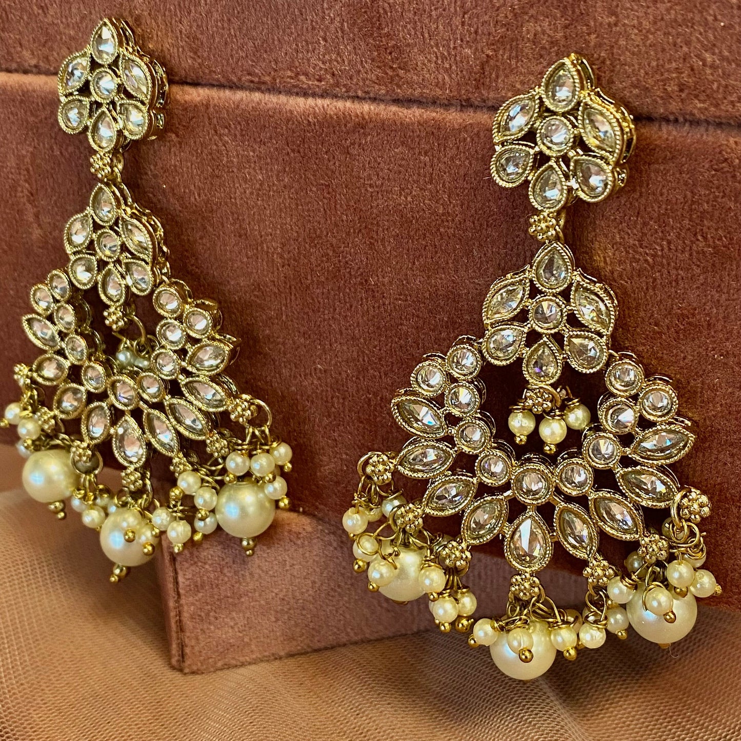Large Earring - Clear/ Fashion Jewellery/ Gift for Women/Indian/Pakistani style