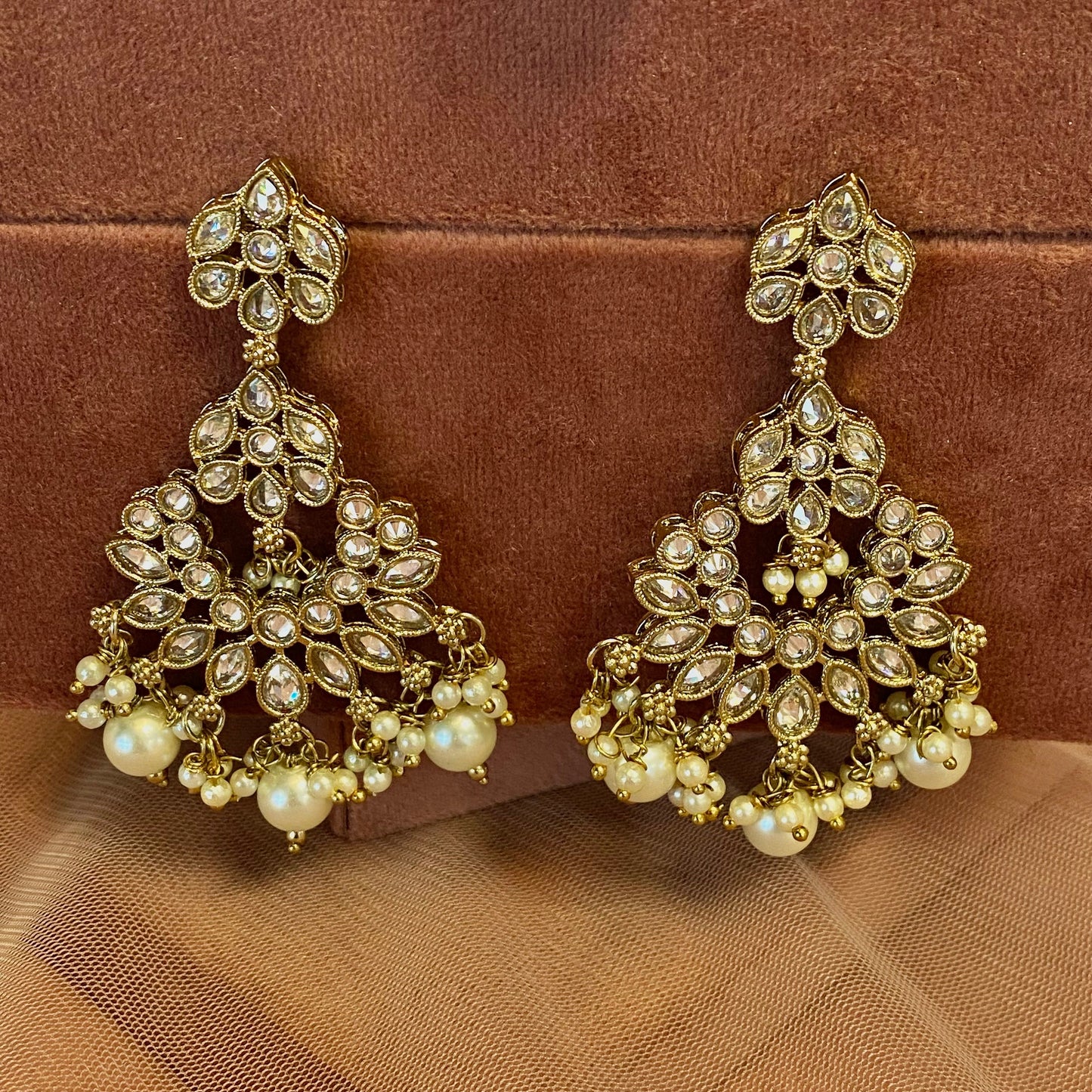 Large Earring - Clear/ Fashion Jewellery/ Gift for Women/Indian/Pakistani style
