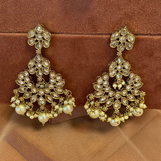 Large Earring - Clear/ Fashion Jewellery/ Gift for Women/Indian/Pakistani style