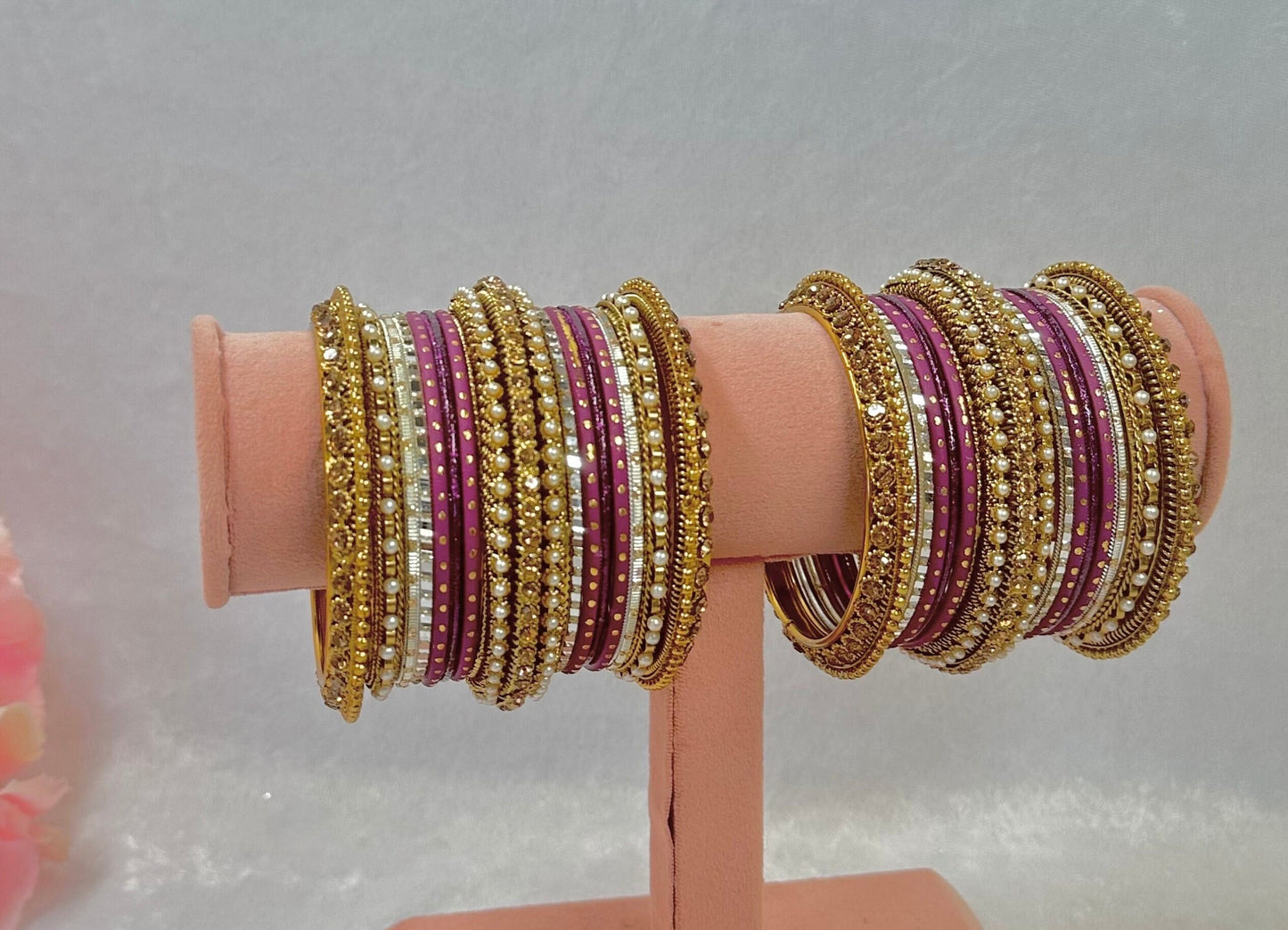 Small Purple Bangle Set/Indian/ Pakistani/Jewelley/ Fashion Bracelet