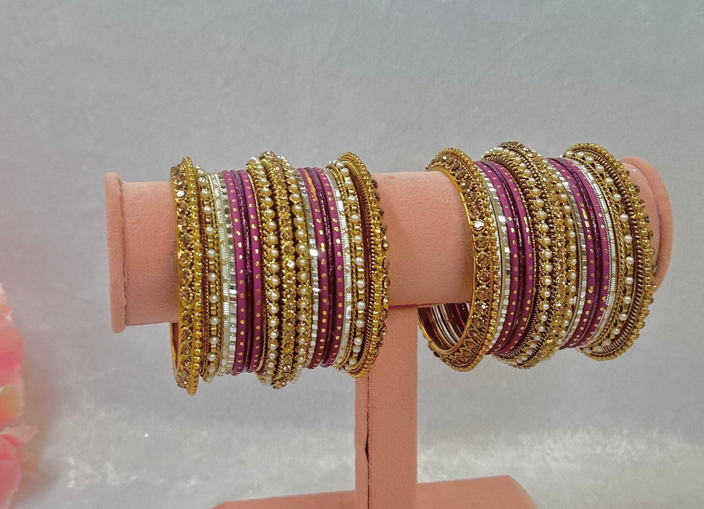 Small Purple Bangle Set/Indian/ Pakistani/Jewelley/ Fashion Bracelet