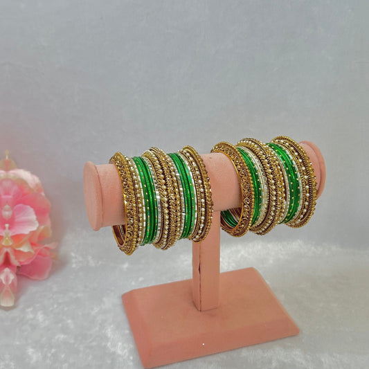 Small Green Bangle Set/Indian/ Pakistani/Jewelley/ Fashion Bracelet