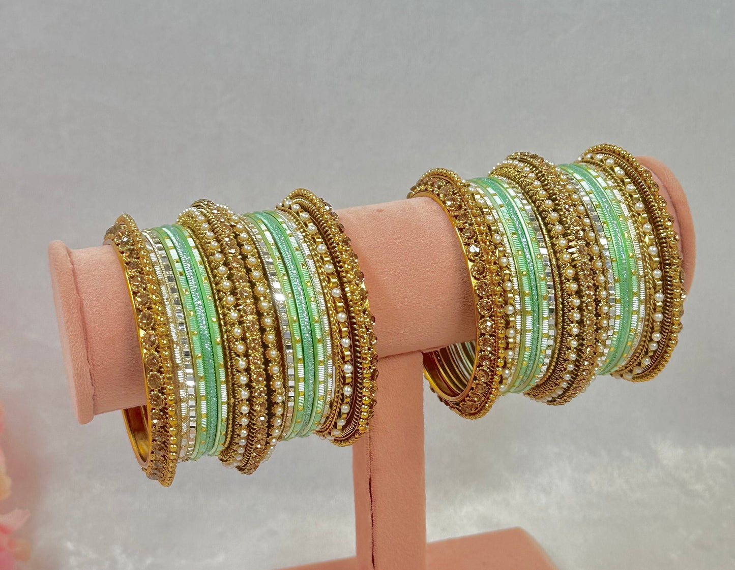 Small Mint Bangle Set/Indian/ Pakistani/Jewelley/ Fashion Bracelet