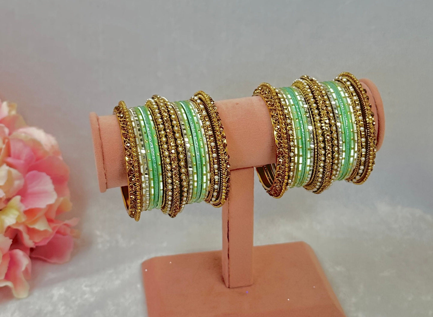 Small Mint Bangle Set/Indian/ Pakistani/Jewelley/ Fashion Bracelet