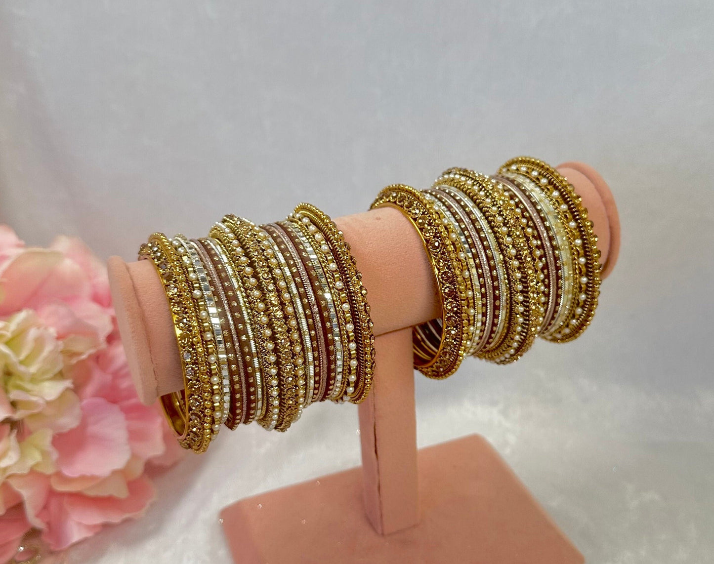 Small Brown Bangle Set/Indian/ Pakistani/Jewelley/ Fashion Bracelet