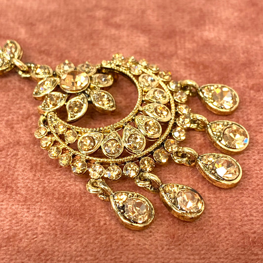 Golden Medium Tikka/ Tikli/ Indian/ Pakistani Fashion Jewellery/Maang Tikkas