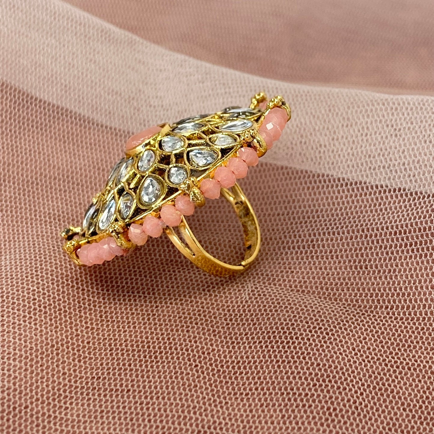 Medium Ring -Dusky Pink/ Fashion Jewellery/ Gift for Women/Indian/Pakistani style