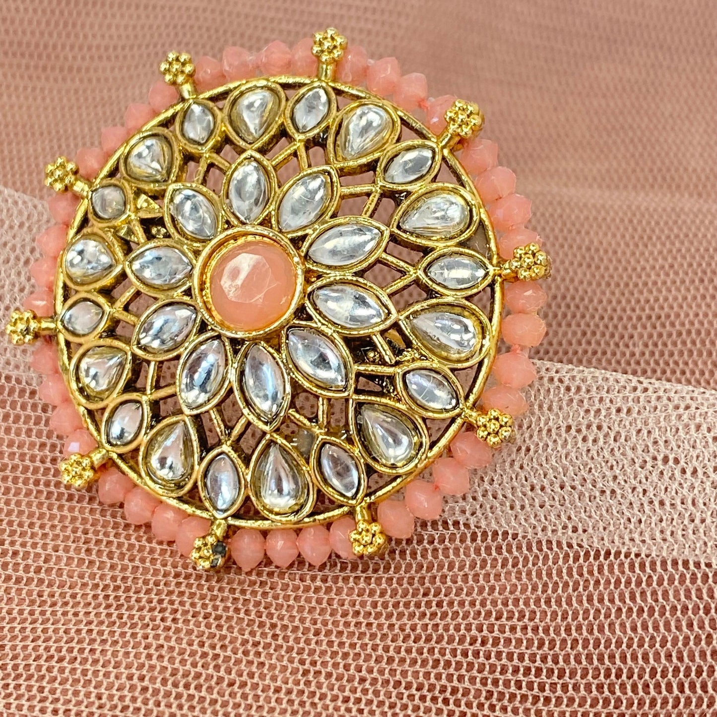Medium Ring -Dusky Pink/ Fashion Jewellery/ Gift for Women/Indian/Pakistani style