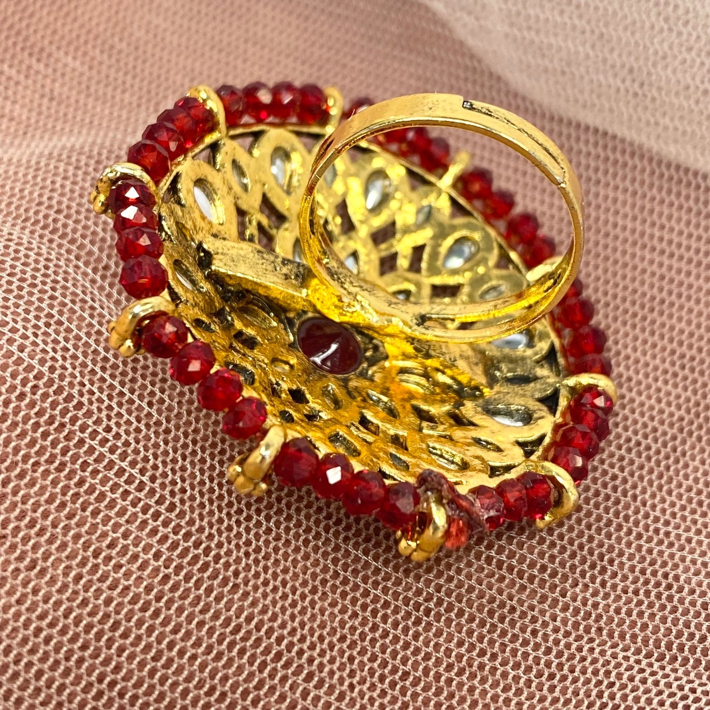 Medium Ring - Maroon/ Fashion Jewellery/ Gift for Women/Indian/Pakistani style