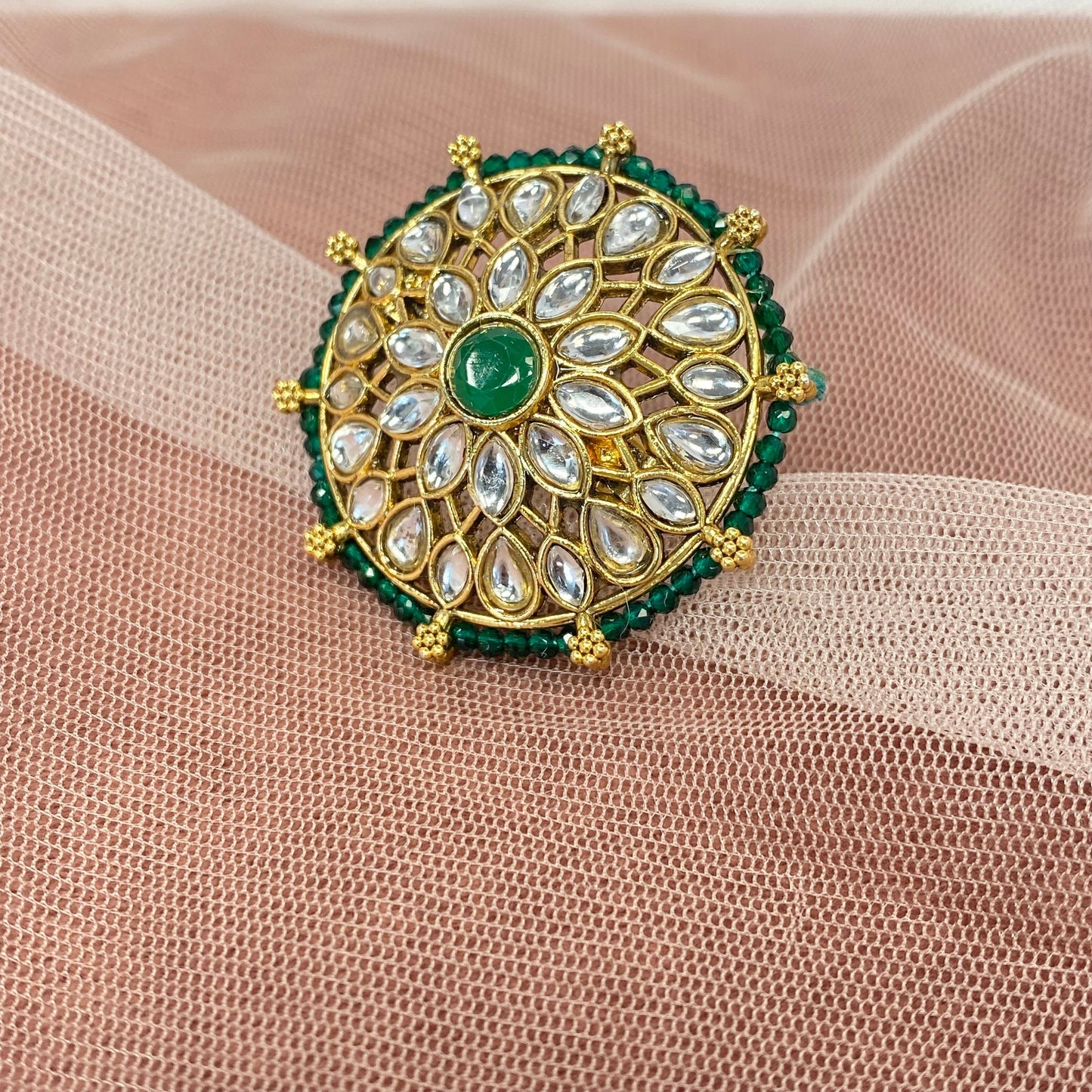 Medium Ring - Dark Green/ Fashion Jewellery/ Gift for Women/Indian/Pakistani style