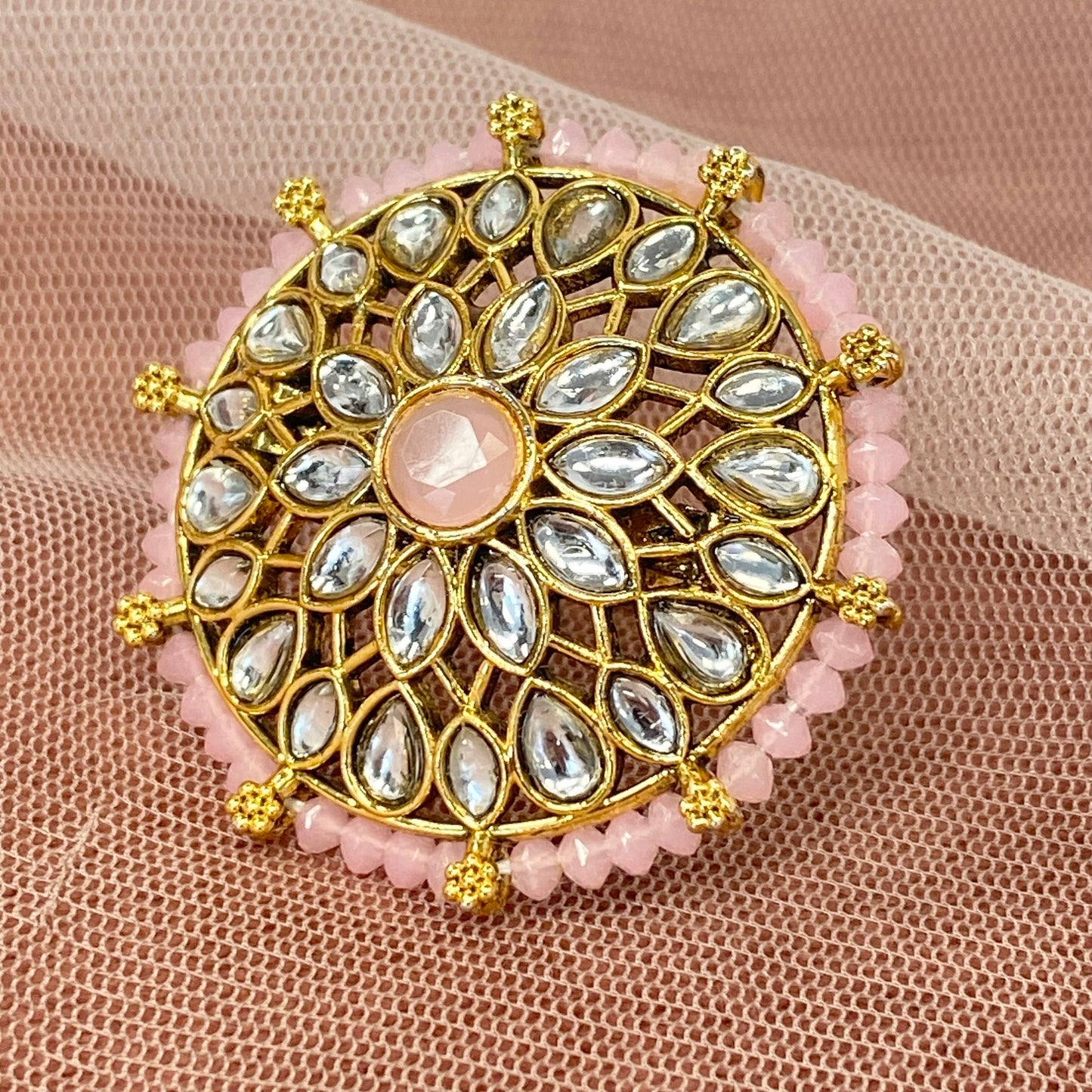 Medium Ring -Baby Pink/ Fashion Jewellery/ Gift for Women/Indian/Pakistani style