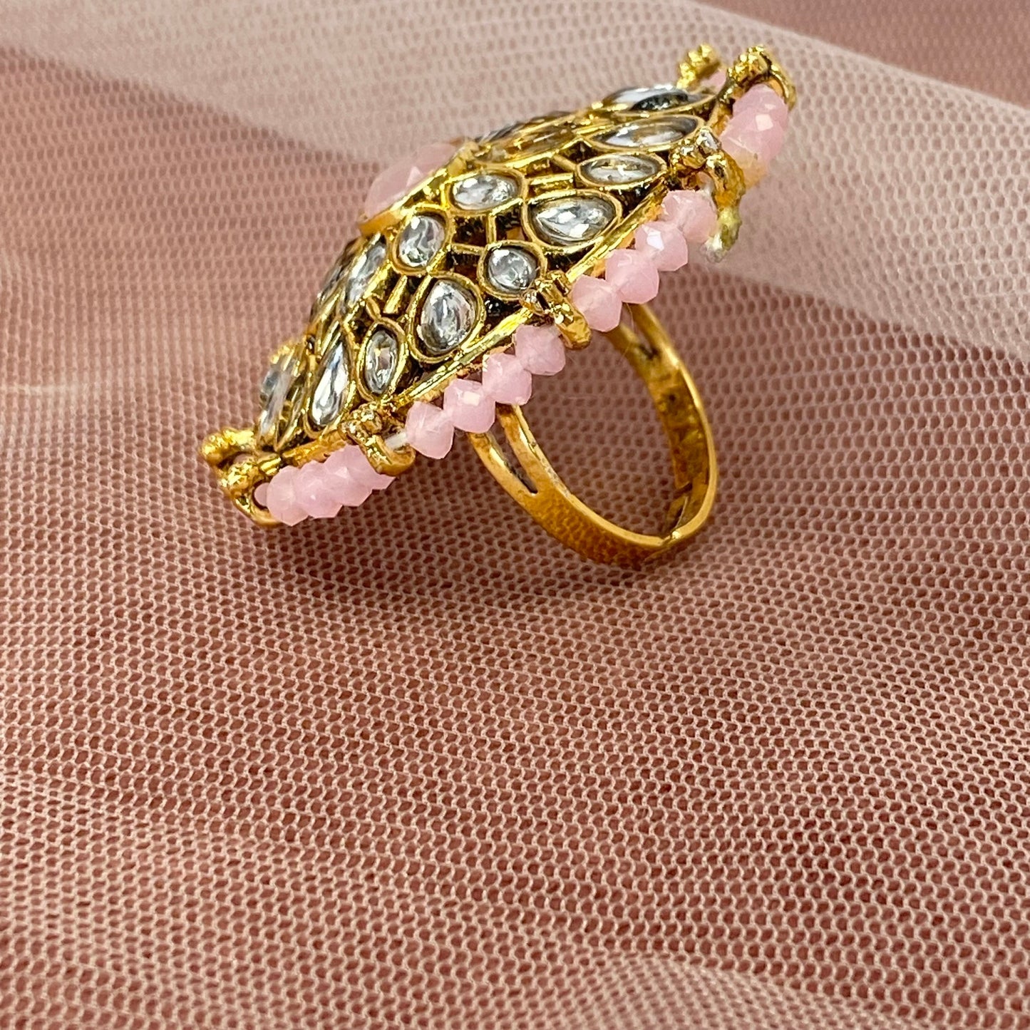 Medium Ring -Baby Pink/ Fashion Jewellery/ Gift for Women/Indian/Pakistani style