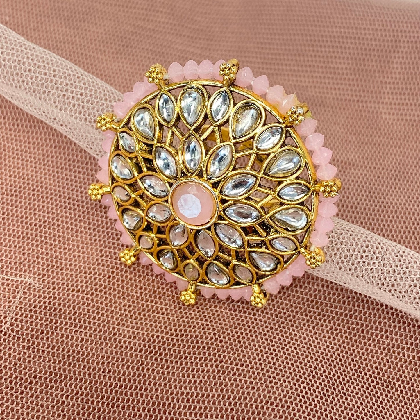 Medium Ring -Baby Pink/ Fashion Jewellery/ Gift for Women/Indian/Pakistani style