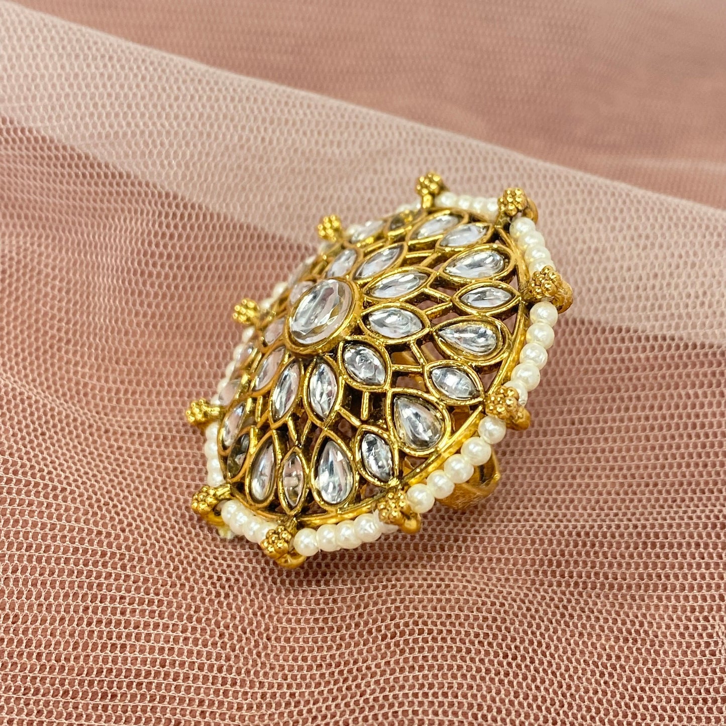 Medium Ring - White/ Fashion Jewellery/ Gift for Women/Indian/Pakistani style