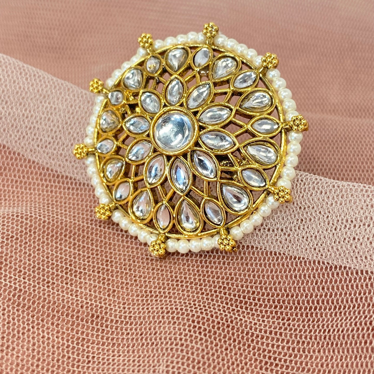 Medium Ring - White/ Fashion Jewellery/ Gift for Women/Indian/Pakistani style