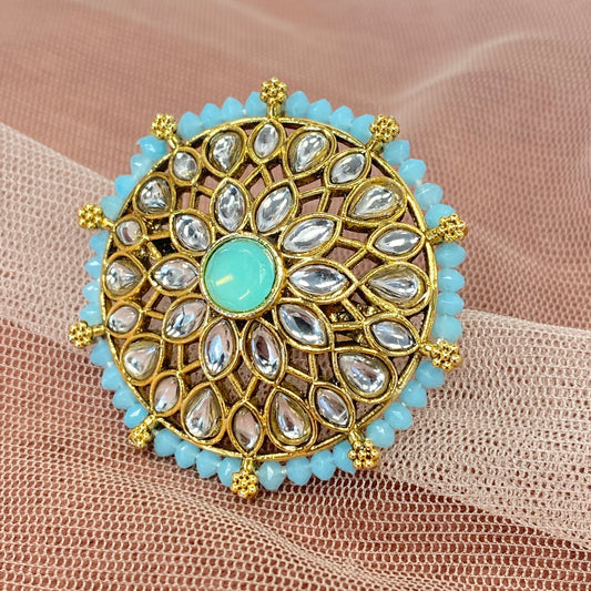 Medium Ring -Light Blue/ Fashion Jewellery/ Gift for Women/Indian/Pakistani style