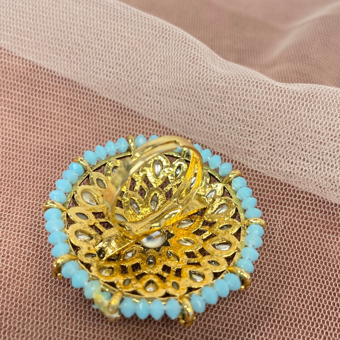 Medium Ring -Light Blue/ Fashion Jewellery/ Gift for Women/Indian/Pakistani style