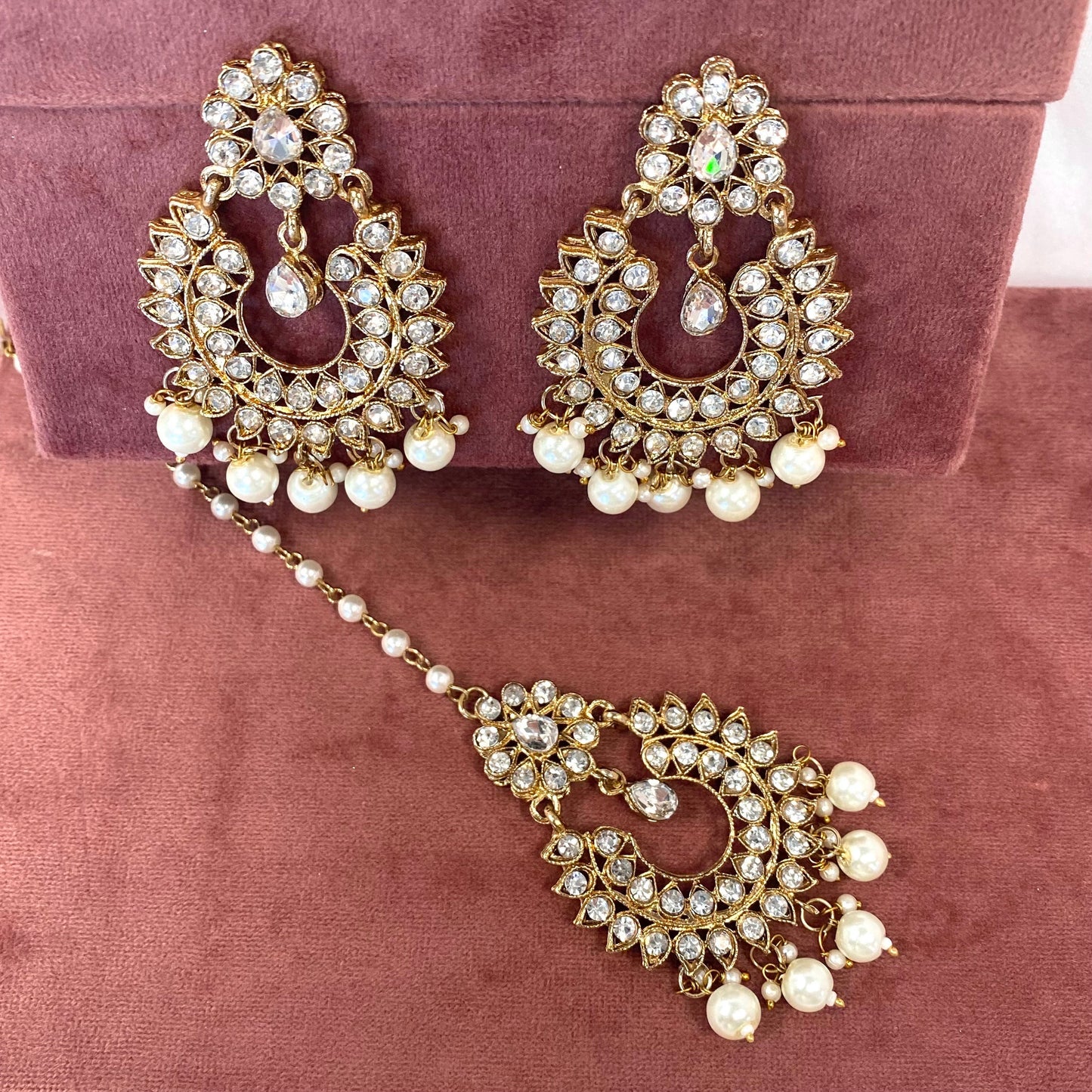 Pearl large earrings
