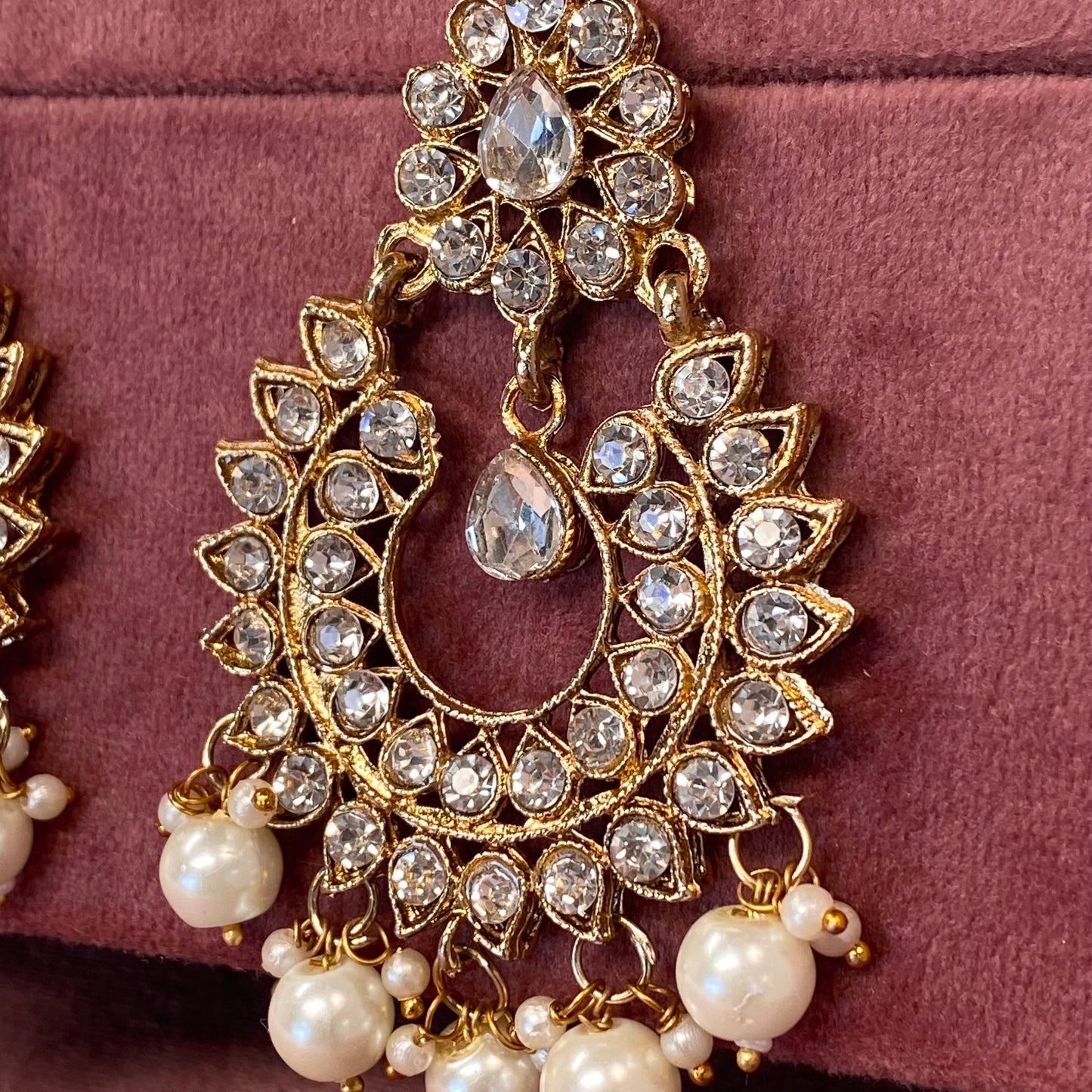 Pearl large earrings