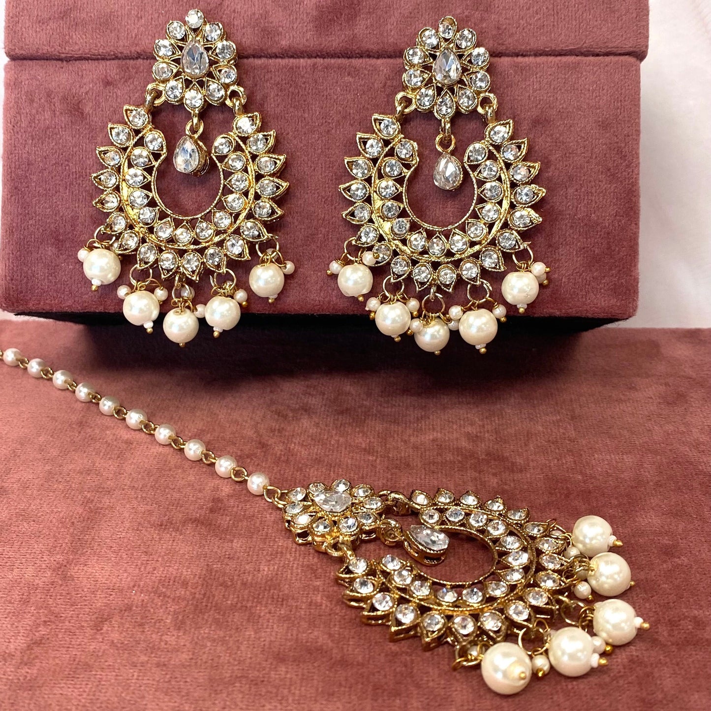 Pearl large earrings