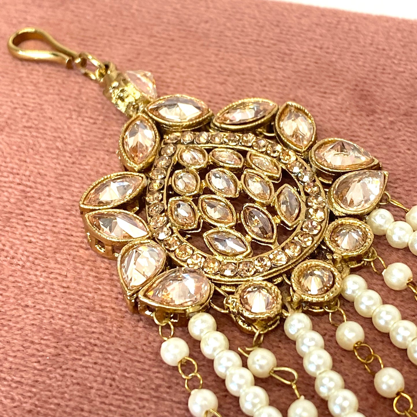 Champagne& Mint Jhumar-  Mint Beads/ Passa/ Indian/ Pakistani Style/Headpieces