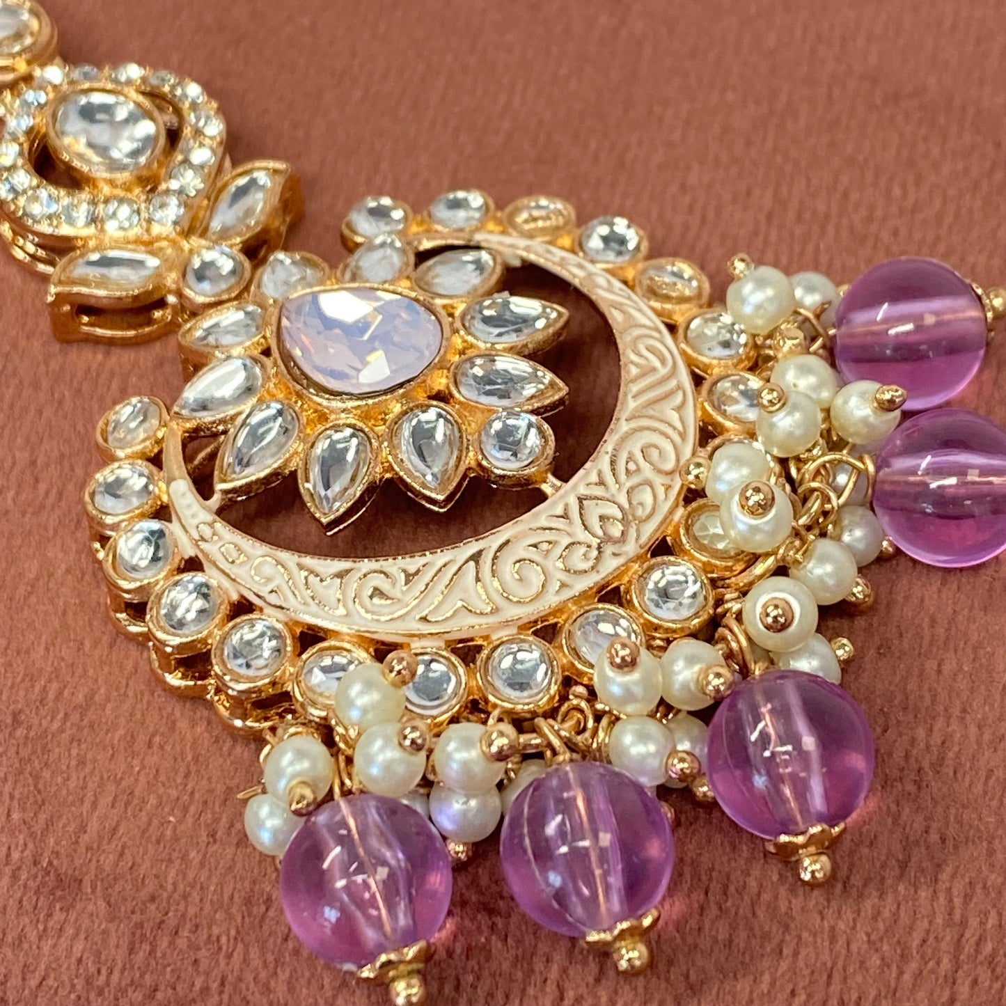 Medium Tikka - Rose Gold and Lilac