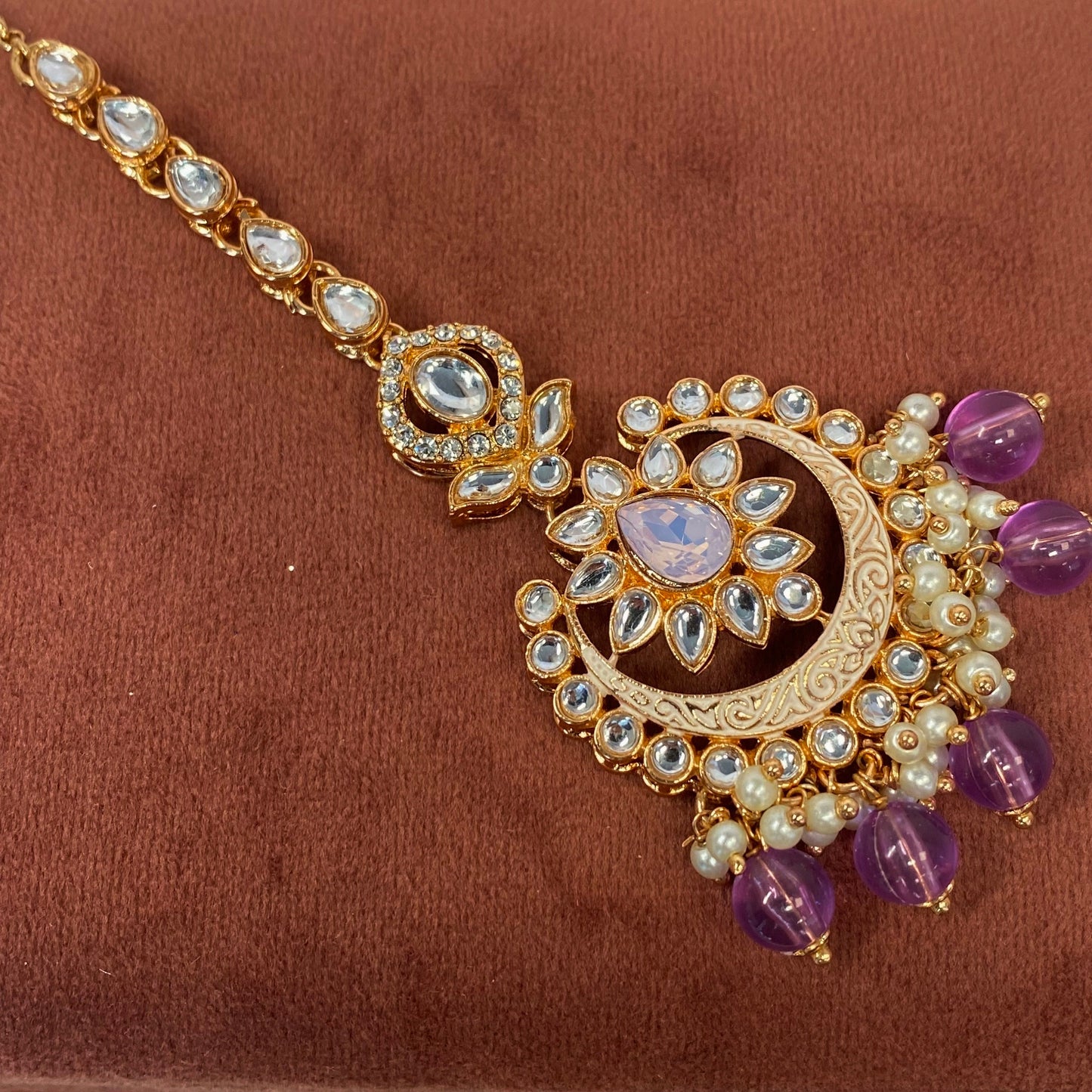 Medium Tikka - Rose Gold and Lilac