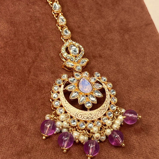 Medium Tikka - Rose Gold and Lilac
