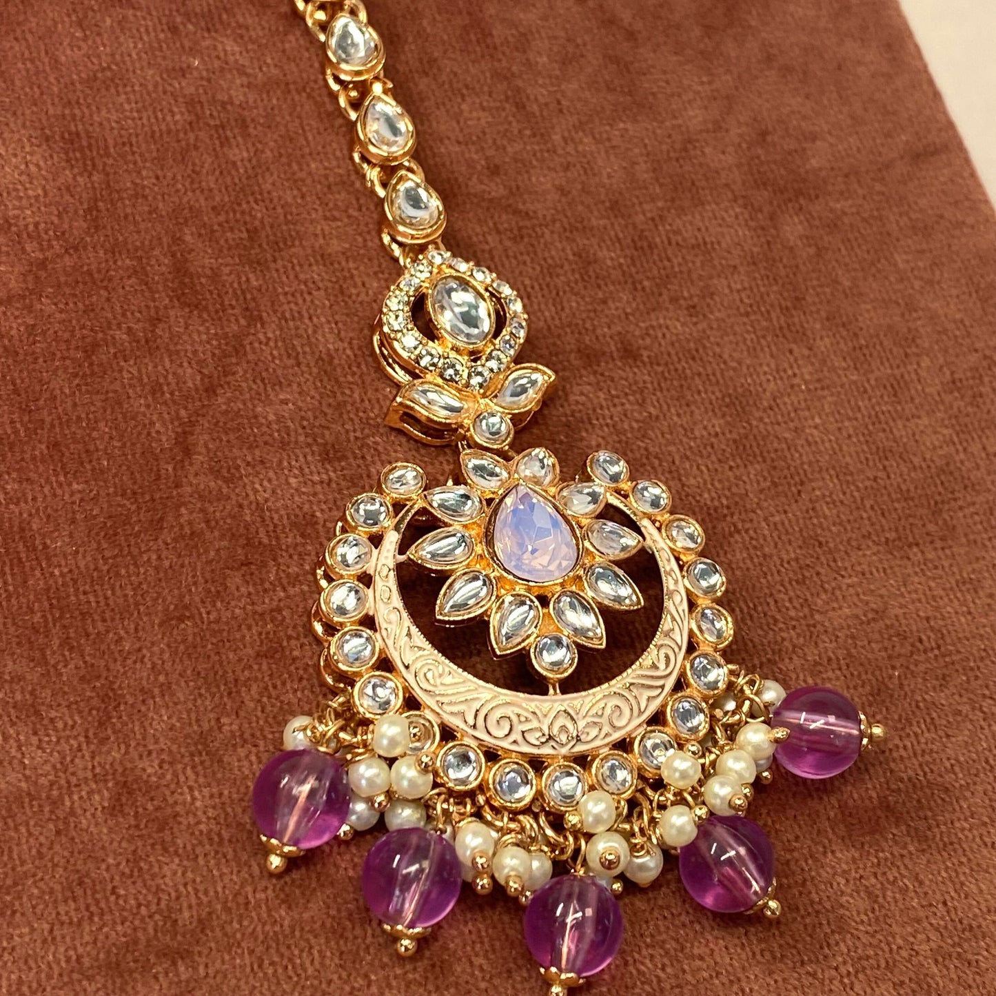 Medium Tikka - Rose Gold and Lilac