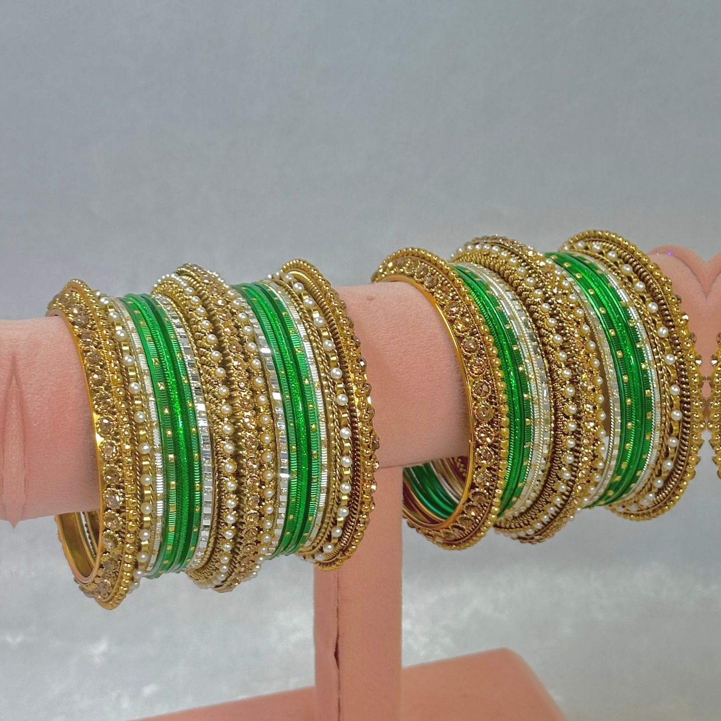 Small Green Bangle Set/Indian/ Pakistani/Jewelley/ Fashion Bracelet