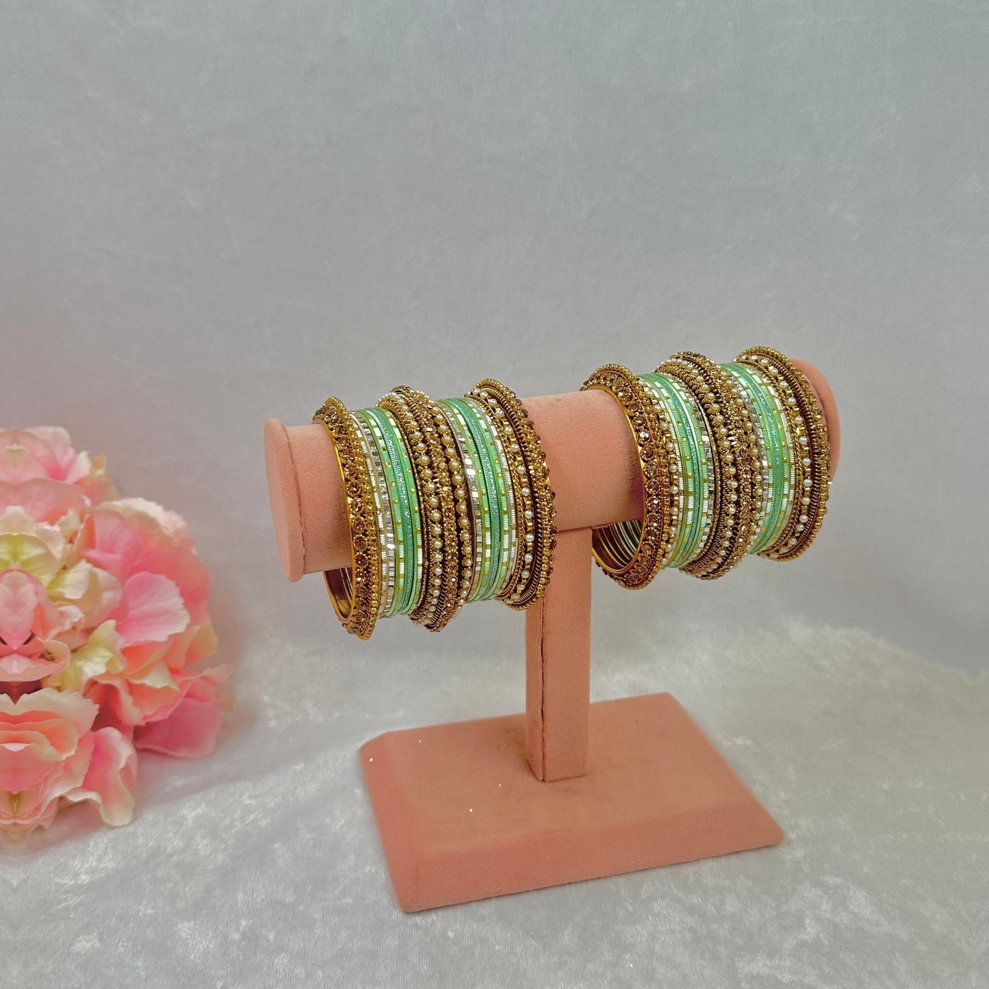 Small Mint Bangle Set/Indian/ Pakistani/Jewelley/ Fashion Bracelet
