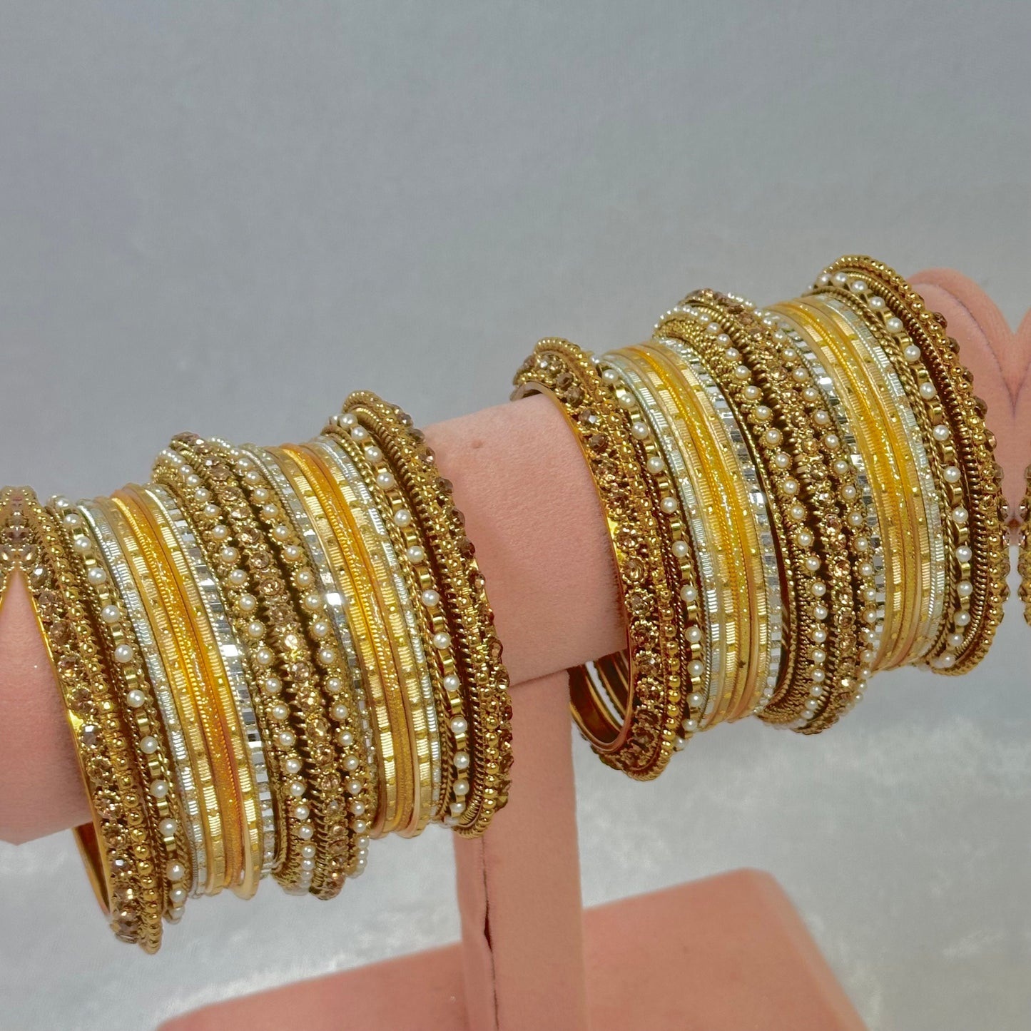 Small Golden Bangle Set/Indian/ Pakistani/Jewelley/ Fashion Bracelet