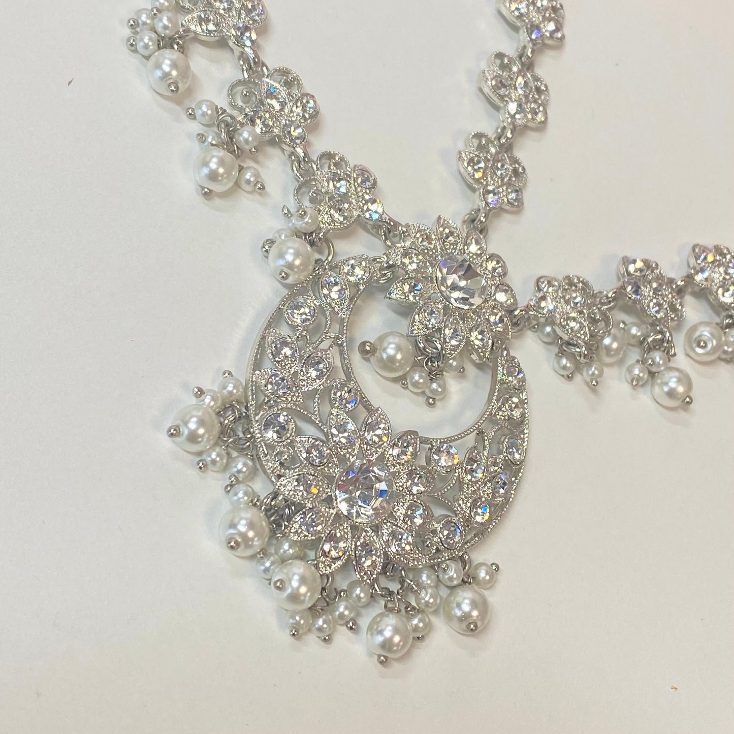 Silver Mathapatti /Indian/Pakistani/Fashion Jewellery/ Bridal Forehead Jewellery Headpiece/Bollywood /phoolpatti