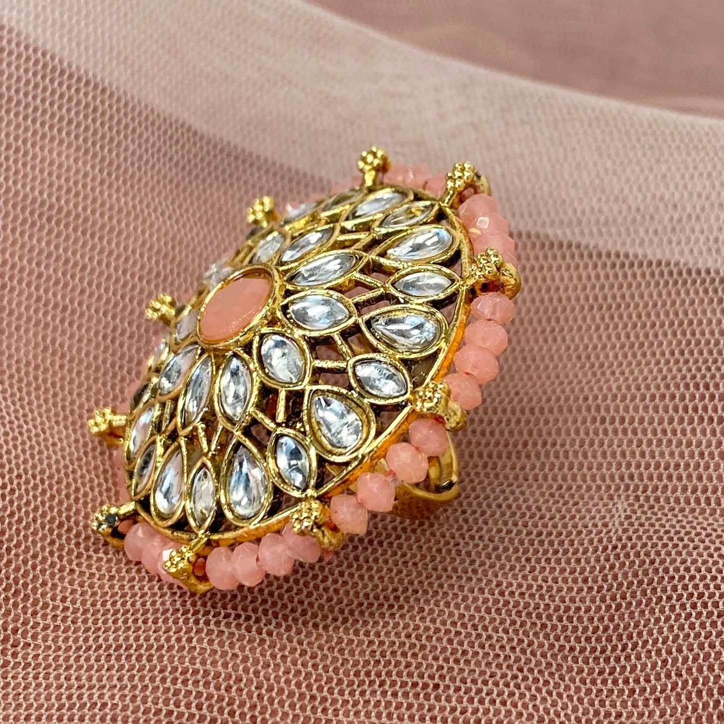 Medium Ring -Dusky Pink/ Fashion Jewellery/ Gift for Women/Indian/Pakistani style